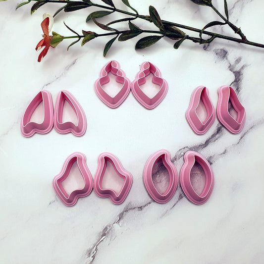 10pcs Earrings Cutters Set #5, Polymer Clay Cutters, Clay Cutters for Polymer Clay Jewelry Plastic Cutters SweetyBijou   