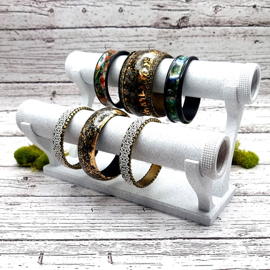 Double Display for Bracelets - White Marble Display for Bracelets SweetyBijou   