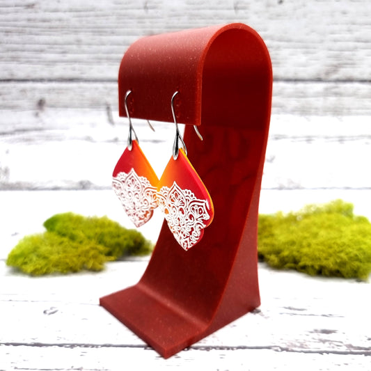 Curved Display for Earrings - Crimson Red Display for Earrings SweetyBijou   