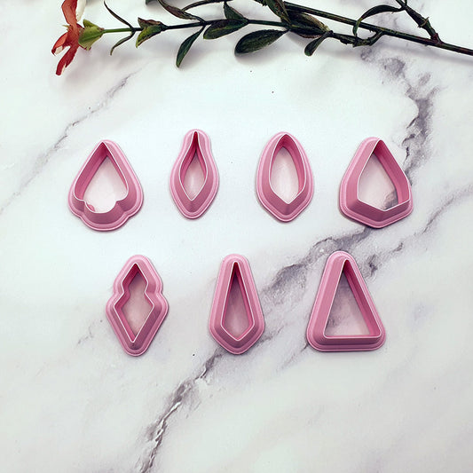 7pcs Earrings Cutters Set #3, Polymer Clay Cutters, Clay Cutters for Polymer Clay Jewelry Plastic Cutters SweetyBijou   