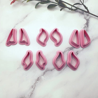 10pcs Earrings Cutters Set #8, Polymer Clay Cutters, Clay Cutters for Polymer Clay Jewelry Plastic Cutters SweetyBijou   