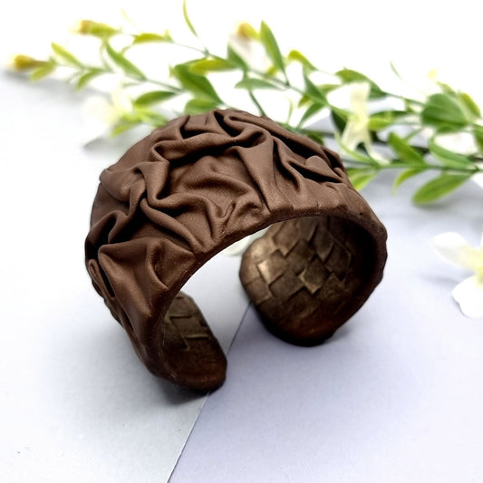 Stylish Brown Unique Polymer Clay Bracelet