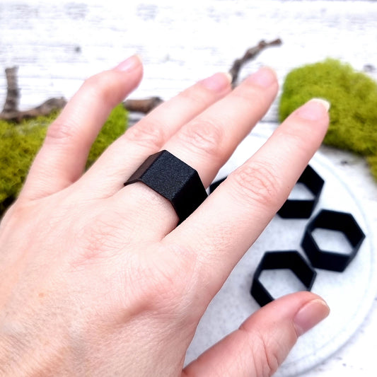 6-Sided Ring Blanks - Wide (12.5mm) Bakeable Blanks SweetyBijou   