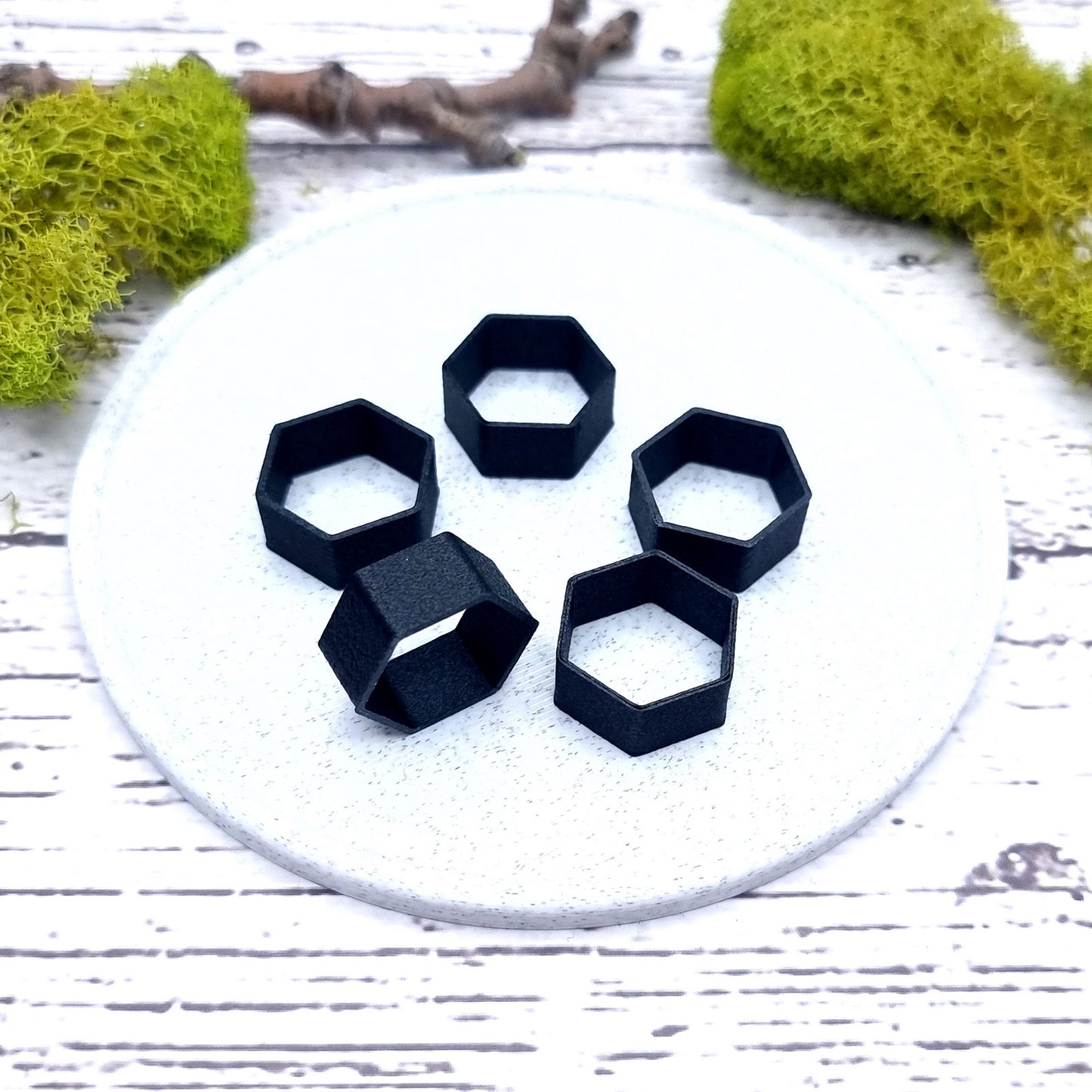 6-Sided Ring Blanks - Medium (10mm) Bakeable Blanks SweetyBijou   
