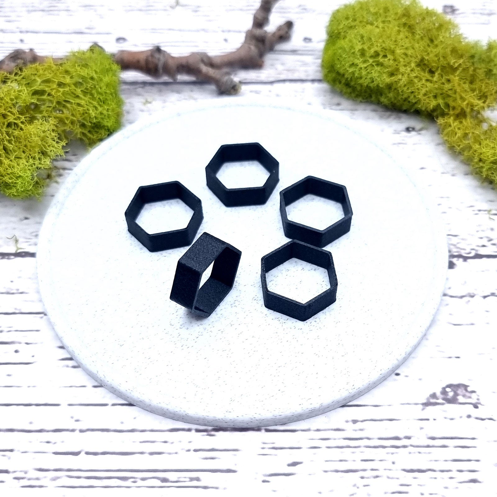 6-Sided Ring Blanks - Tiny (7.5mm) Bakeable Blanks SweetyBijou   