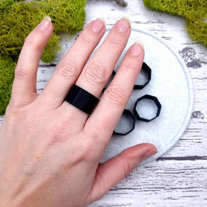 8-Sided Ring Blanks - Wide (12.5mm) Bakeable Blanks SweetyBijou   