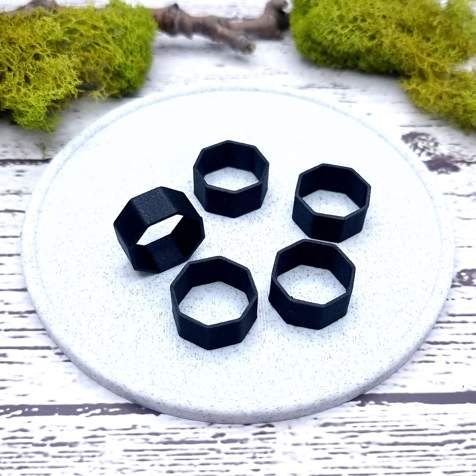 8-Sided Ring Blanks - Medium (10mm) Bakeable Blanks SweetyBijou   