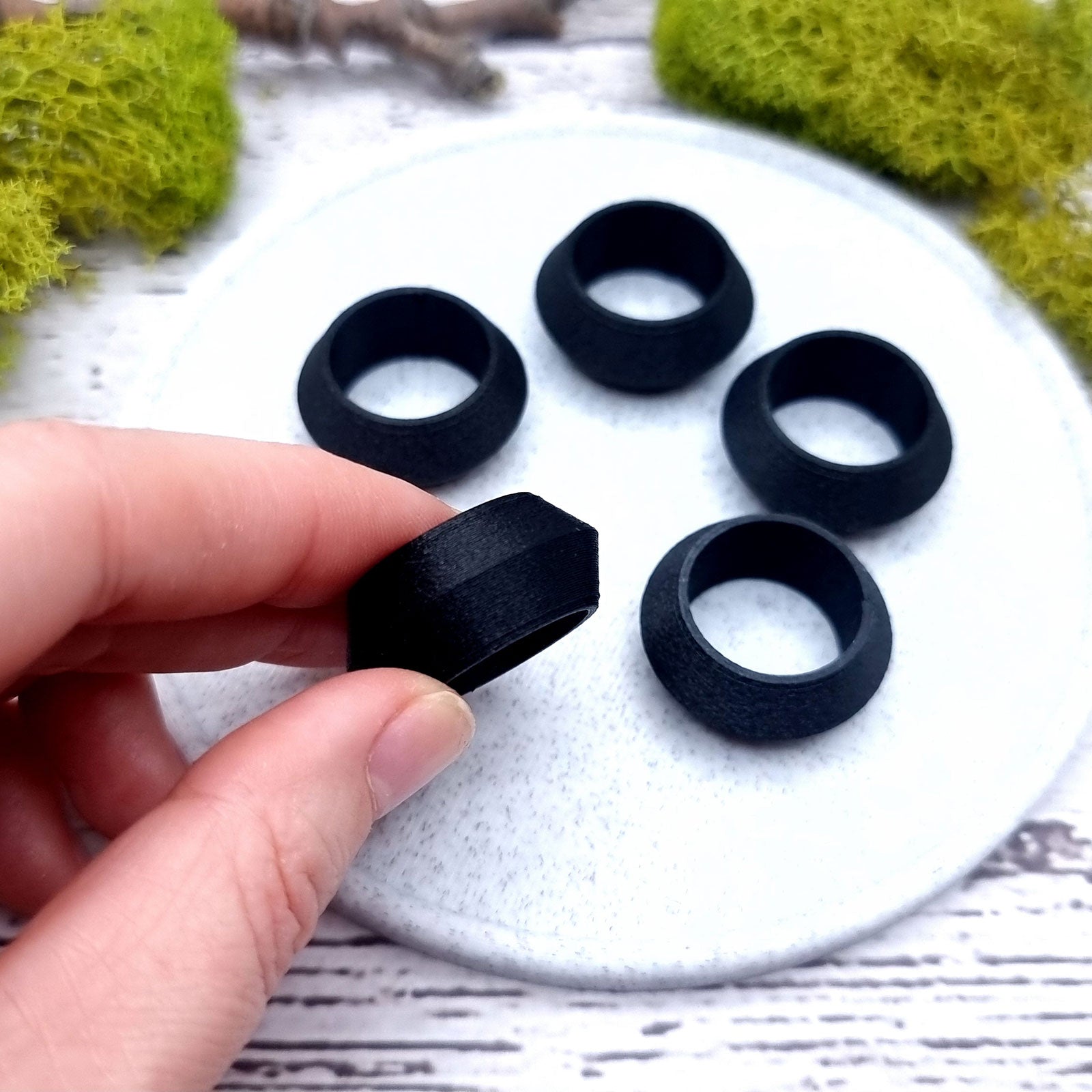 Sharp Convex Ring Blanks - Wide (12.5mm) Bakeable Blanks SweetyBijou   