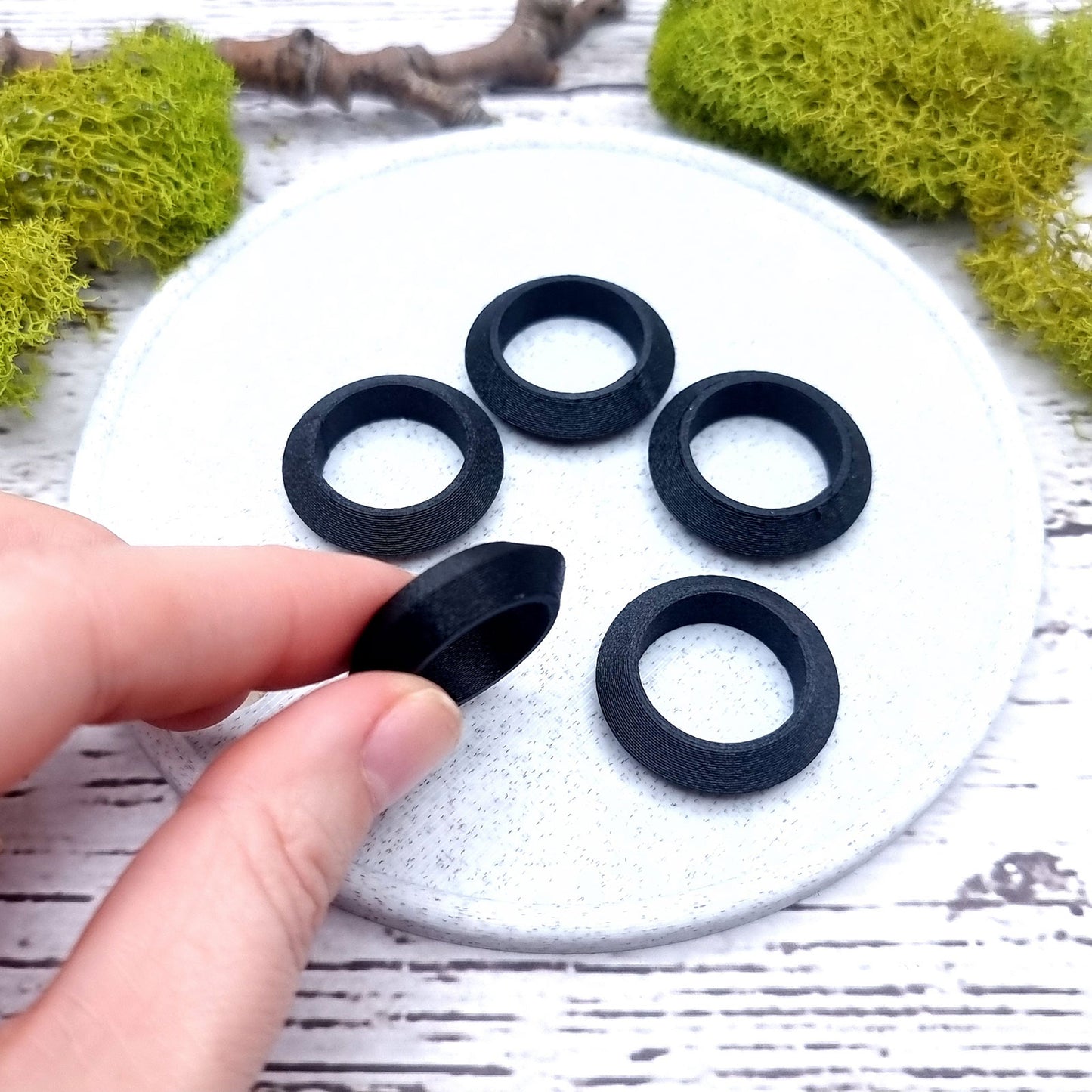 Sharp Convex Ring Blanks - Tiny (7.5mm) Bakeable Blanks SweetyBijou   