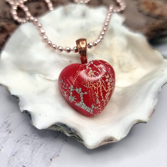Cute Red Heart Pendant out of Polymer Clay