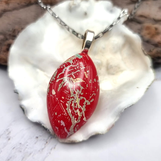 Red Polymer Clay Pendant