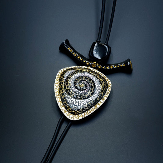 Yin-Yang Swirl Pendant - Triangle Style Pendant SweetyBijou Jewelry Default Title  