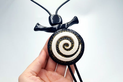 Yin-Yang Swirl Long Pendant - Infiniti of Perfection Pendant SweetyBijou Jewelry   