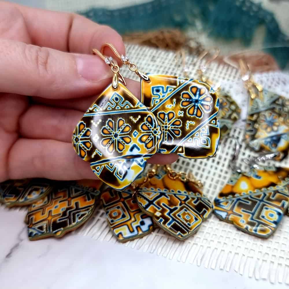 Ukrainian Motifs Earrings #7 Earrings SweetyBijou Jewelry   