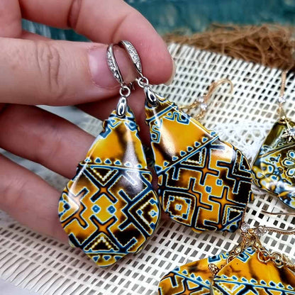 Ukrainian Motifs Earrings #8 Earrings SweetyBijou Jewelry   