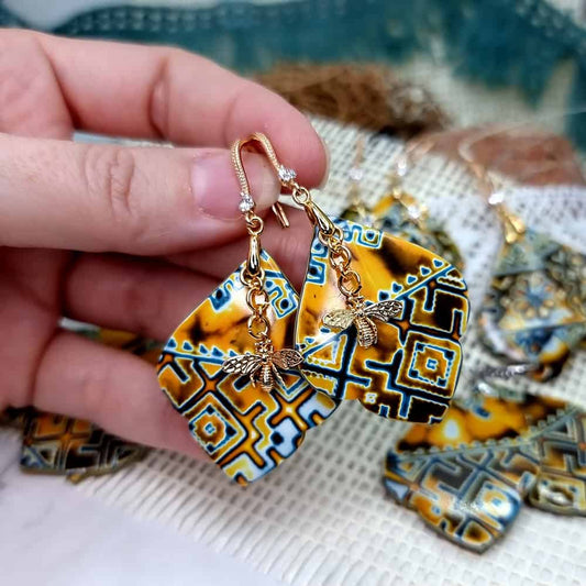 Ukrainian Motifs Earrings #9 Earrings SweetyBijou Jewelry Default Title  