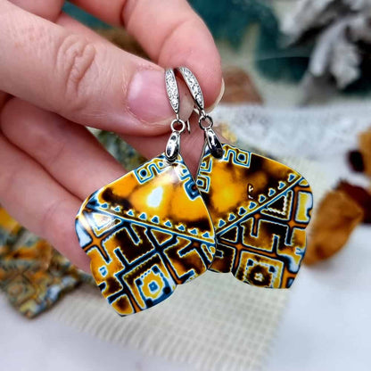 Ukrainian Motifs Earrings #10 Earrings SweetyBijou Jewelry   