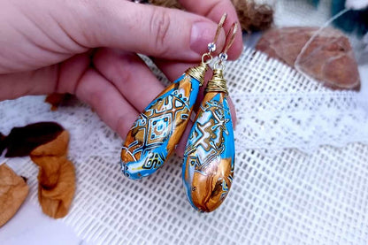 Ukrainian Motifs Earrings #1 Earrings SweetyBijou Jewelry   