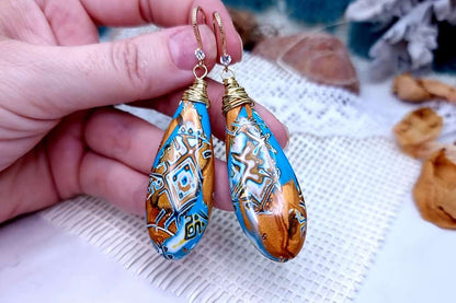 Ukrainian Motifs Earrings #1 Earrings SweetyBijou Jewelry   