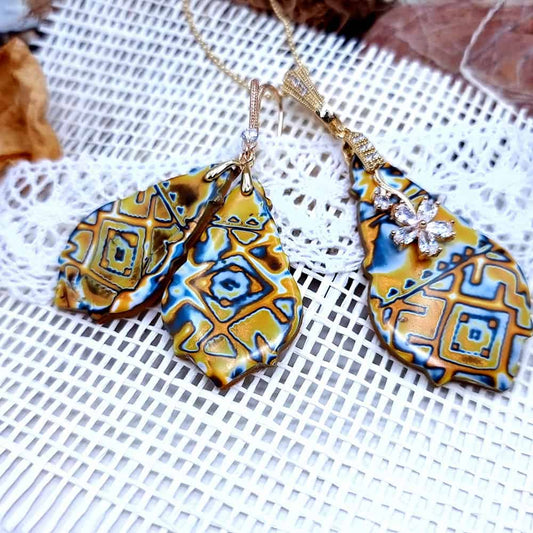 Ukrainian Motifs Earrings #2 Earrings SweetyBijou Jewelry Default Title  
