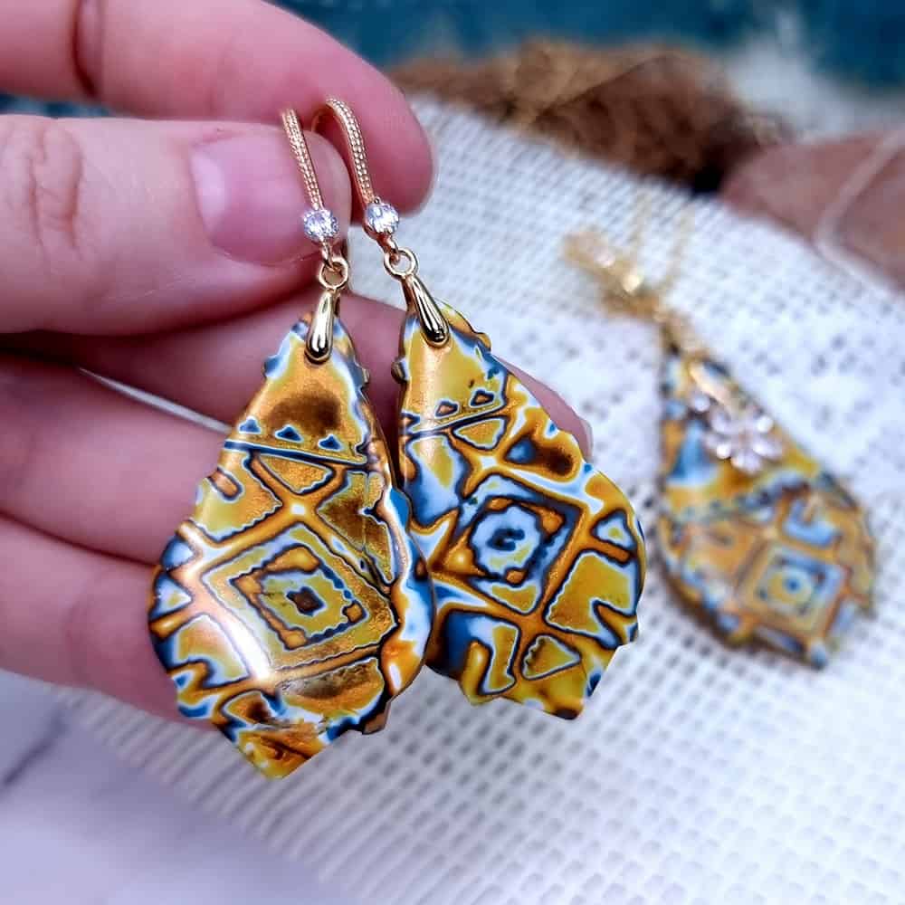 Ukrainian Motifs Earrings #2 Earrings SweetyBijou Jewelry   