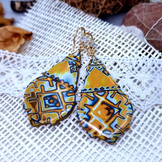 Ukrainian Motifs Earrings #3 Earrings SweetyBijou Jewelry Default Title  