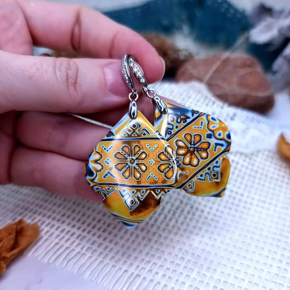 Ukrainian Motifs Earrings #6 Earrings SweetyBijou Jewelry   