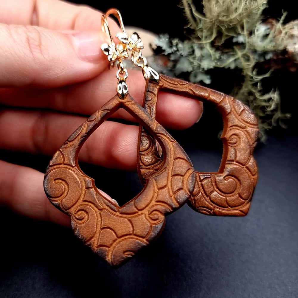 Polymer clay Earrings "Cocoa" Earrings SweetyBijou Jewelry   