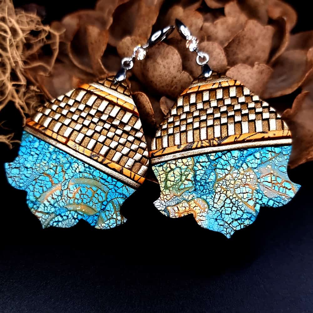 Polymer clay Earrings "Moroccan Flowers" Earrings SweetyBijou Jewelry   