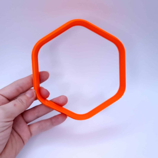 Huge Hexagon Rounded Cutter Plastic Cutters SweetyBijou 8cm  