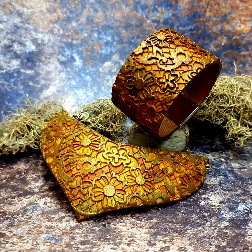 Unique Jewelry Set "Golden Ages" Polymer clay Jewelry Set SweetyBijou Jewelry   