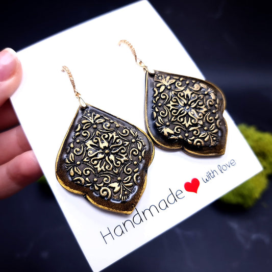 Bronze Filigree Earrings - Sophisticated Gift for Your Beloved Earrings SweetyBijou Jewelry   