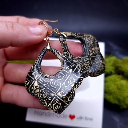 Charm Stained Glass Earrings - Gift of Romance and Artistry Earrings SweetyBijou Jewelry   