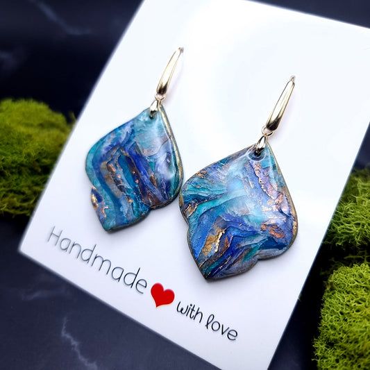 Blue Lagoon Artisan Earrings - Captivating Valentine's Day Adornment Earrings SweetyBijou Jewelry   