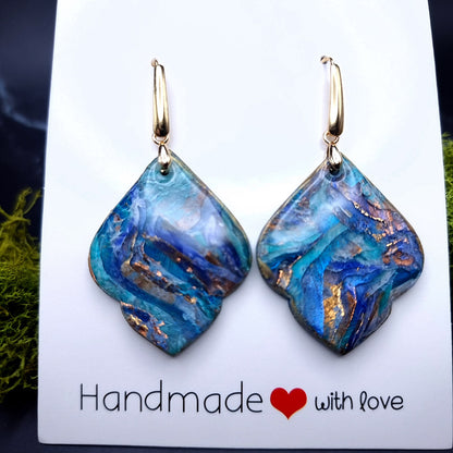 Blue Lagoon Artisan Earrings - Captivating Valentine's Day Adornment Earrings SweetyBijou Jewelry   