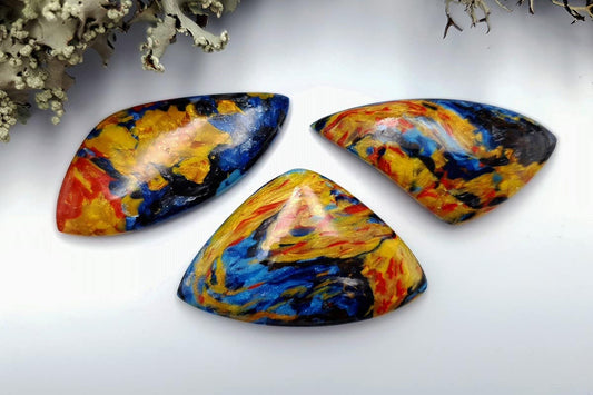 3 pcs Faux Pietersite Stones from Polymer Clay (#7) Cabochons SweetyBijou Default Title  
