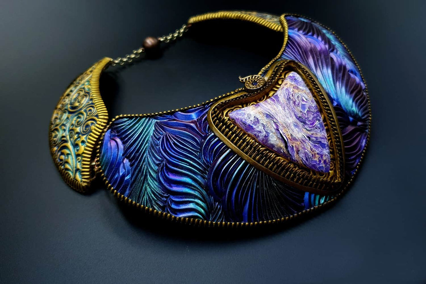 "Electric Feathers" Necklace Necklace SweetyBijou Jewelry   