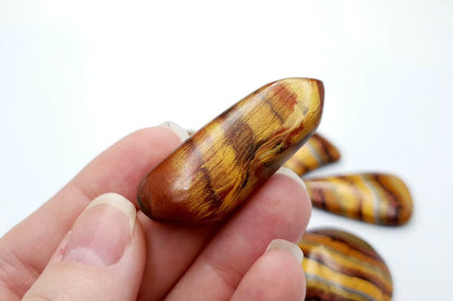 6 pcs Faux Tiger Eye Stones from Polymer Clay Cabochons SweetyBijou   